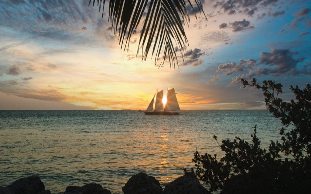 key west sunset sailboat