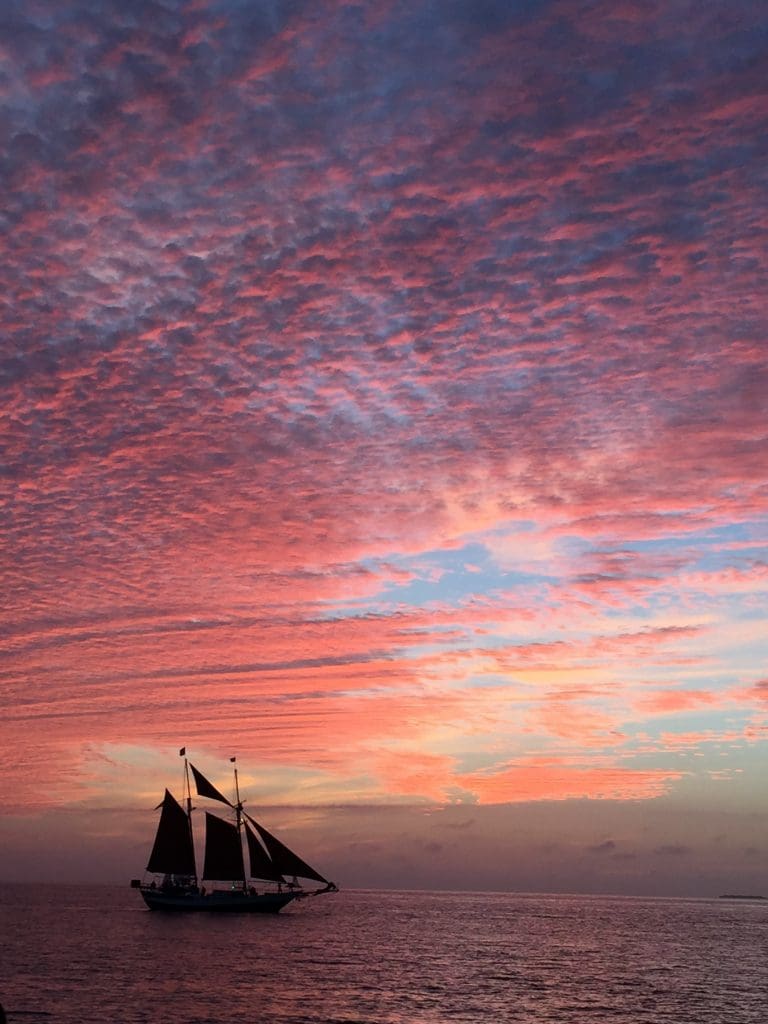 key west sunset sailboat