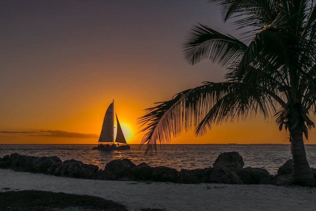 key west sunset sailboat