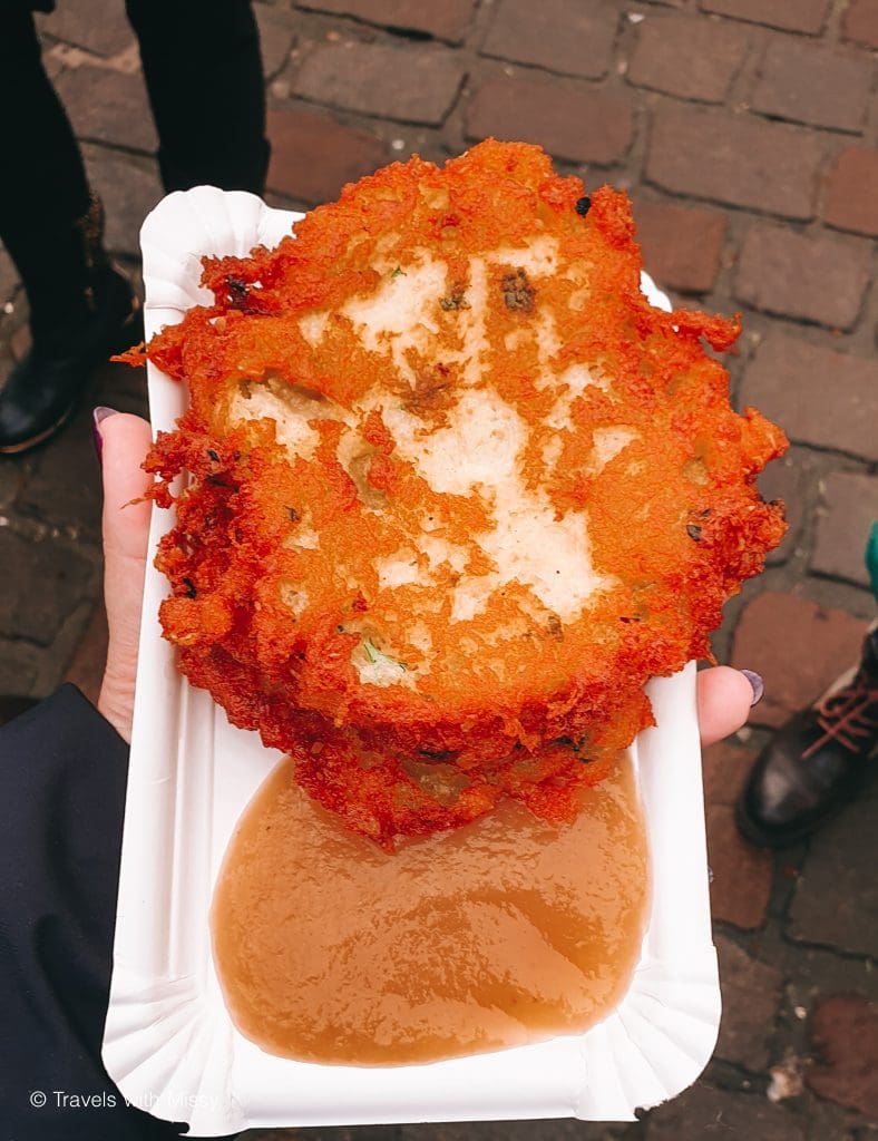 Reibekuchen at the Trier Christmas Markets