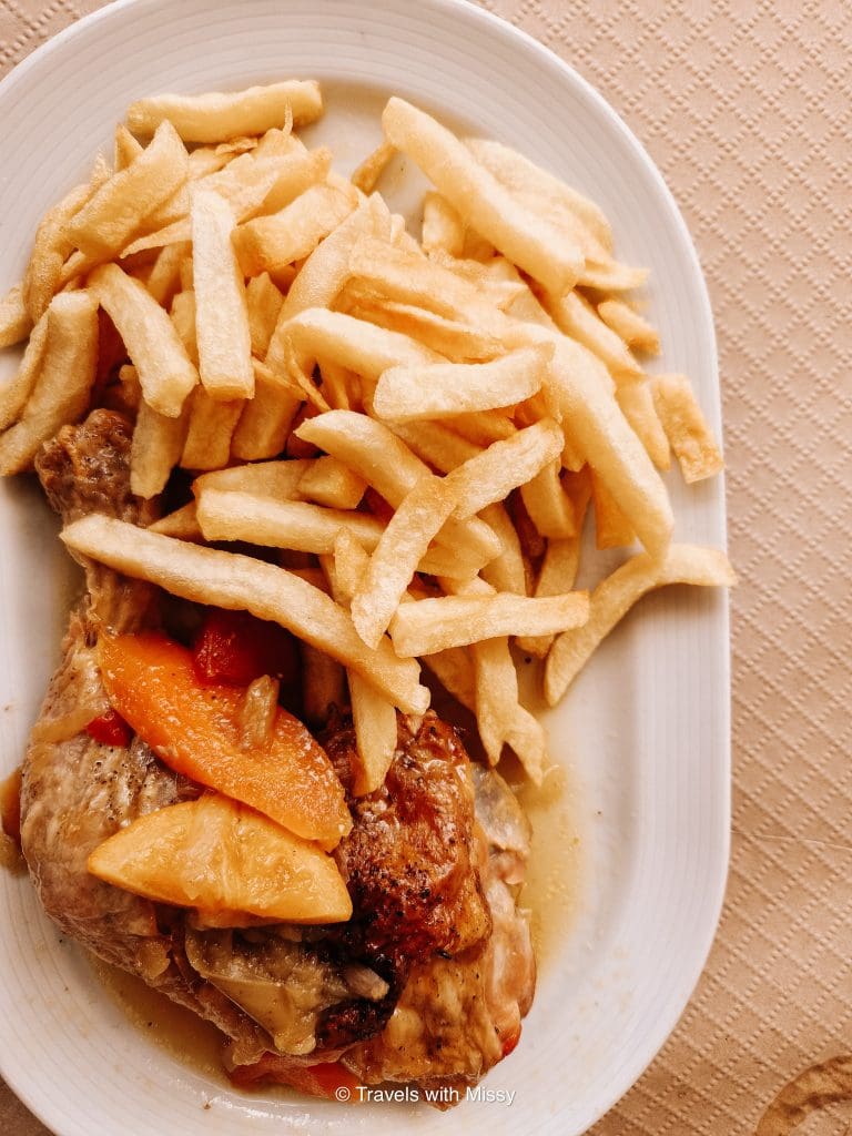 Chicken and chips in Ayo's Nerja