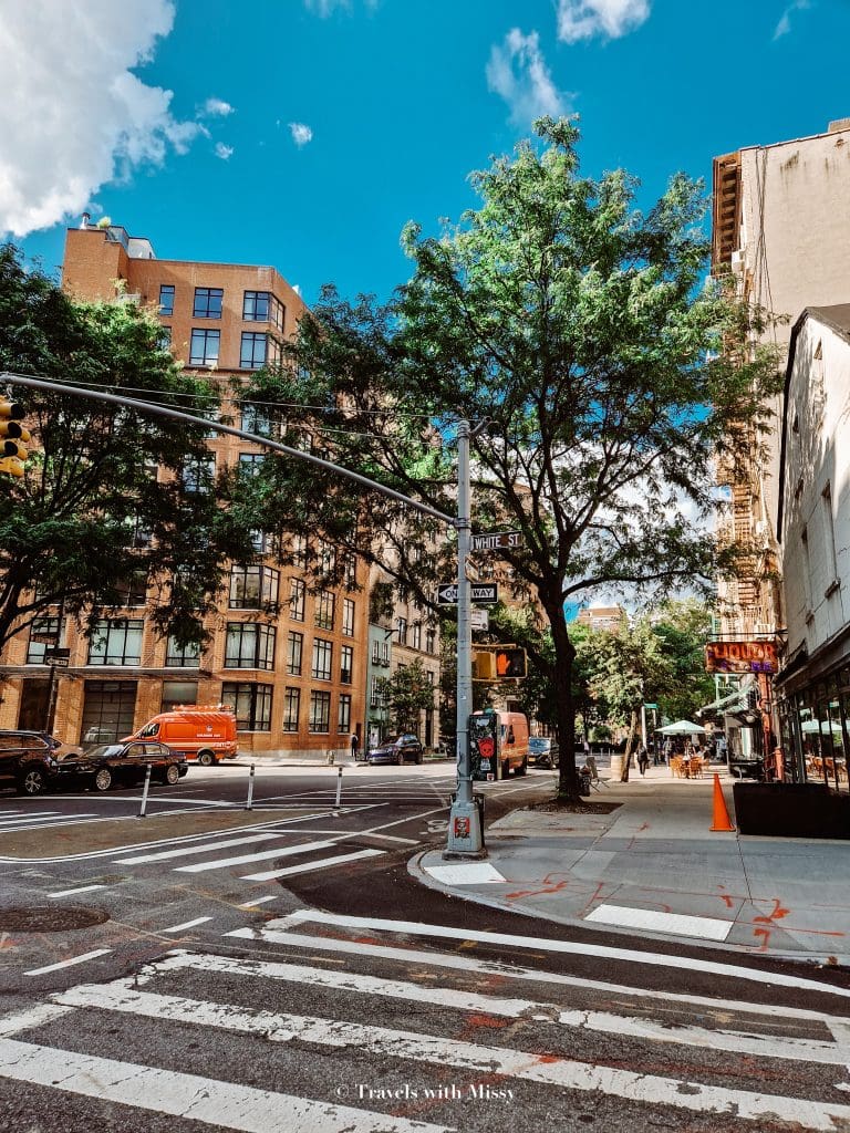 A crossroad in Greenwich Village New York.