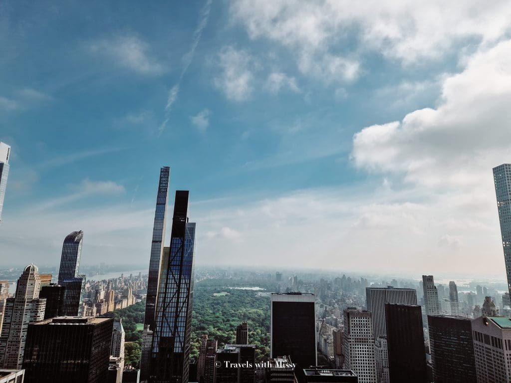 View from Top of the Rock across to Central Park