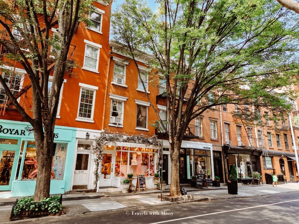 A boutique lined street of Greenwich