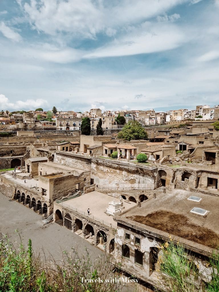 A view over the ruins of Herculaneum.